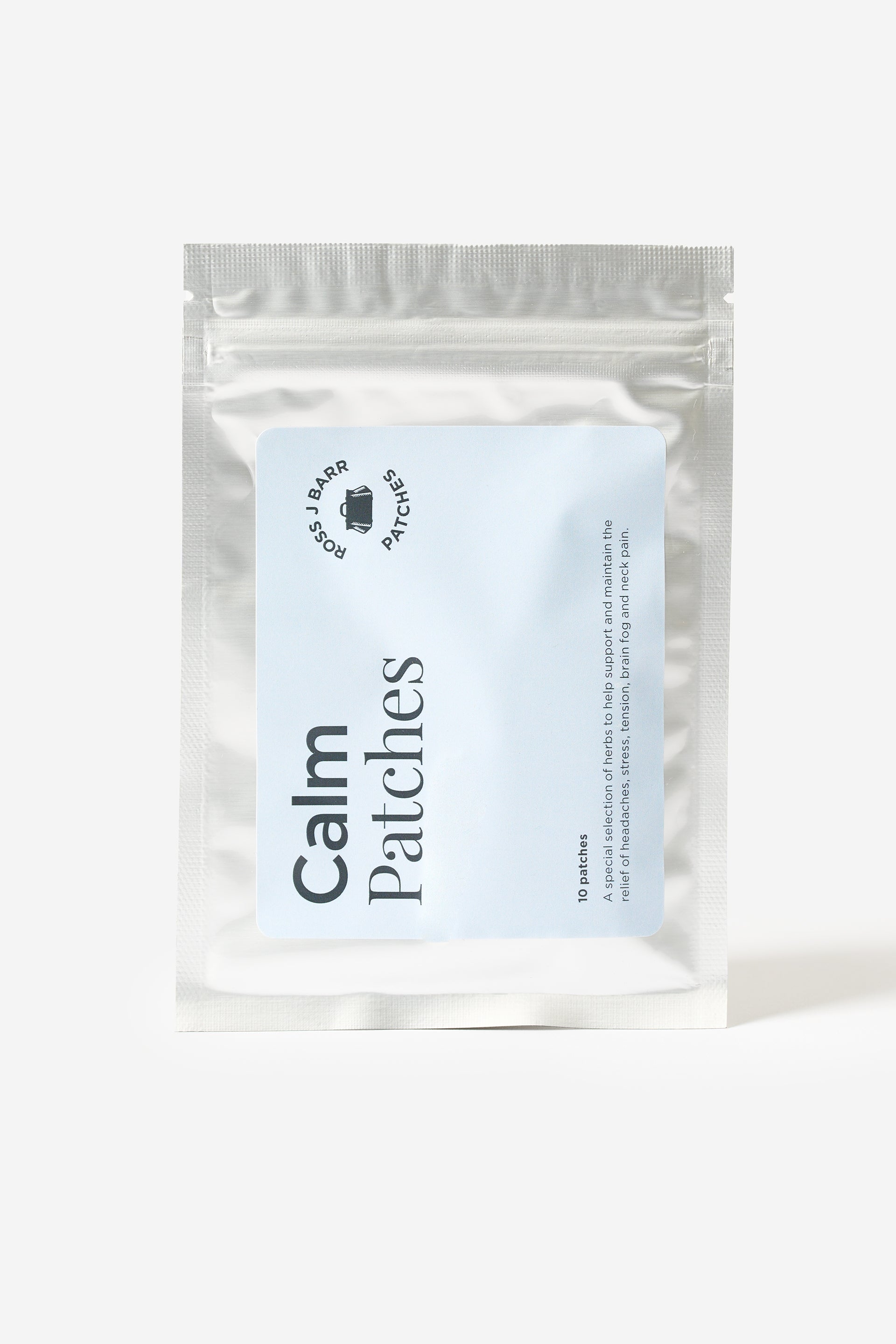 Les calm patches de Ross J Barr sur un fond blanc