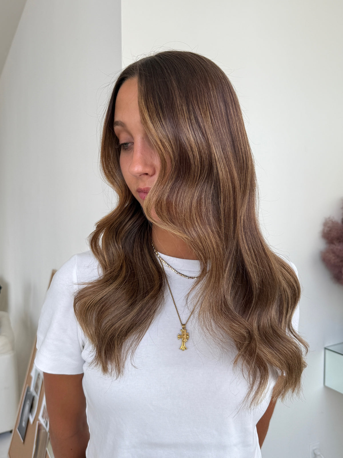 Cliente aux longs cheveux.
