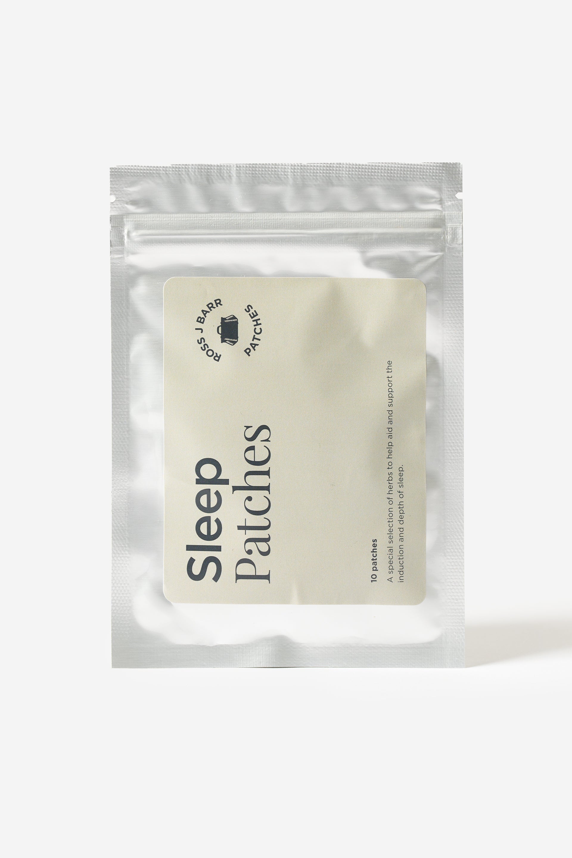 Les sleep patches de ross j barr sur un fond blanc.