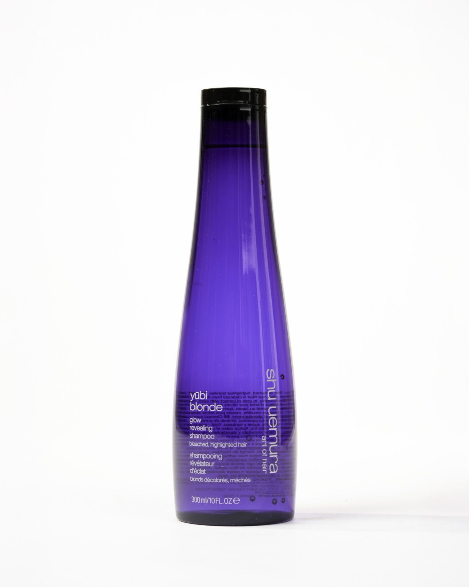 Bouteille de couleur mauve du shampooing yubi blonde de shu uemura